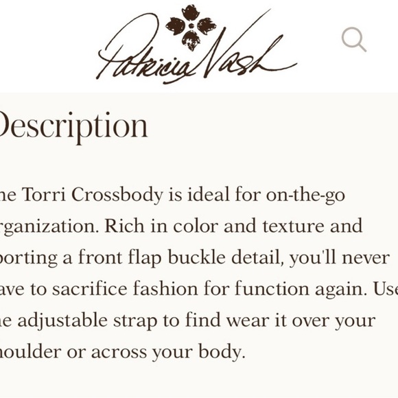 Patricia Nash 'Torri' Leather Crossbody Bag EUC - Picture 5 of 6